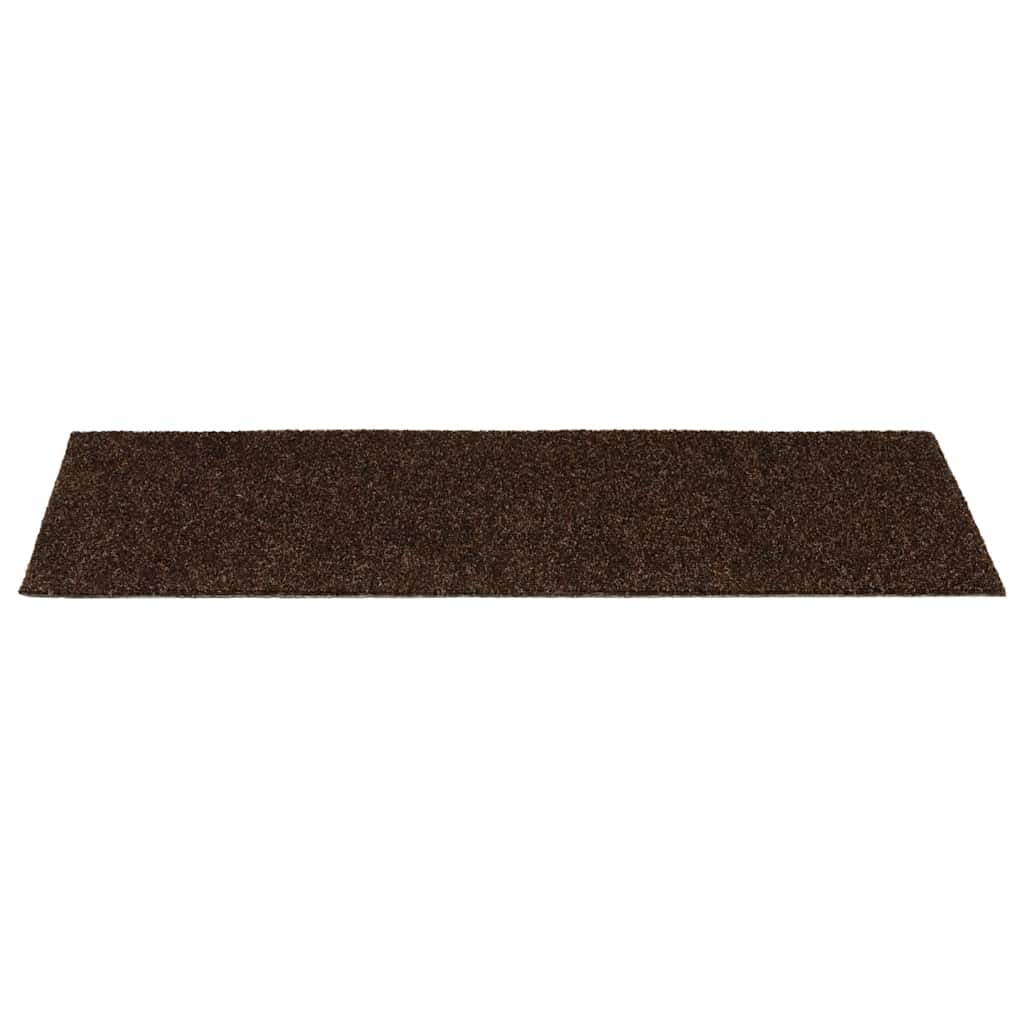 vidaXL Stufenmatten Selbstklebend 15 Stk. 60x25 cm Braun Rechteckig