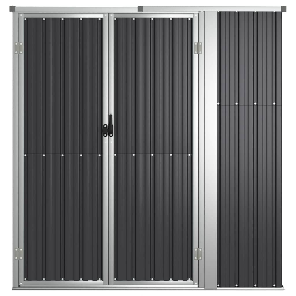 vidaXL Gerätehaus Anthrazit 161x89x161 cm Verzinkter Stahl