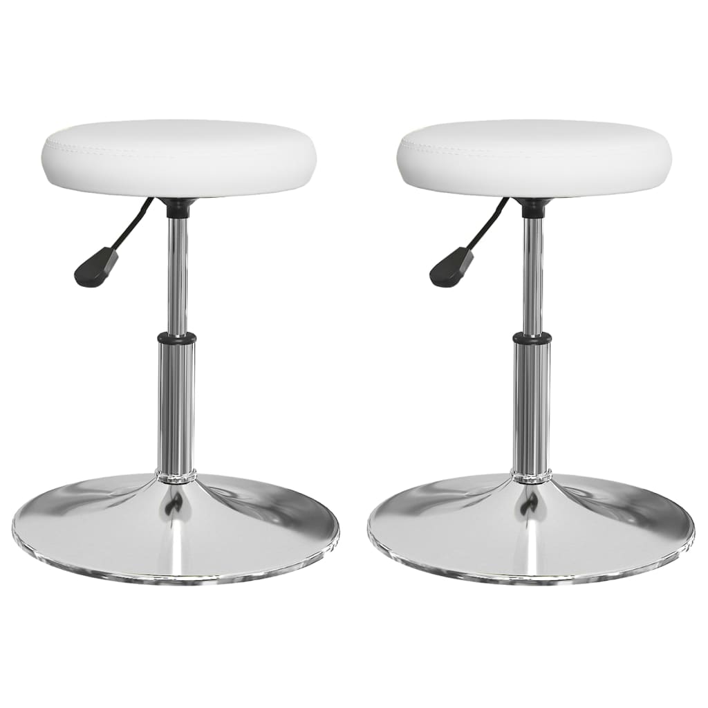 vidaXL Chaises de salle à manger 2 pcs Similicuir blanc