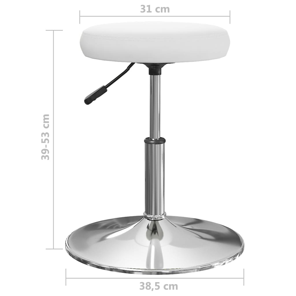 vidaXL Chaises de salle à manger 2 pcs Similicuir blanc