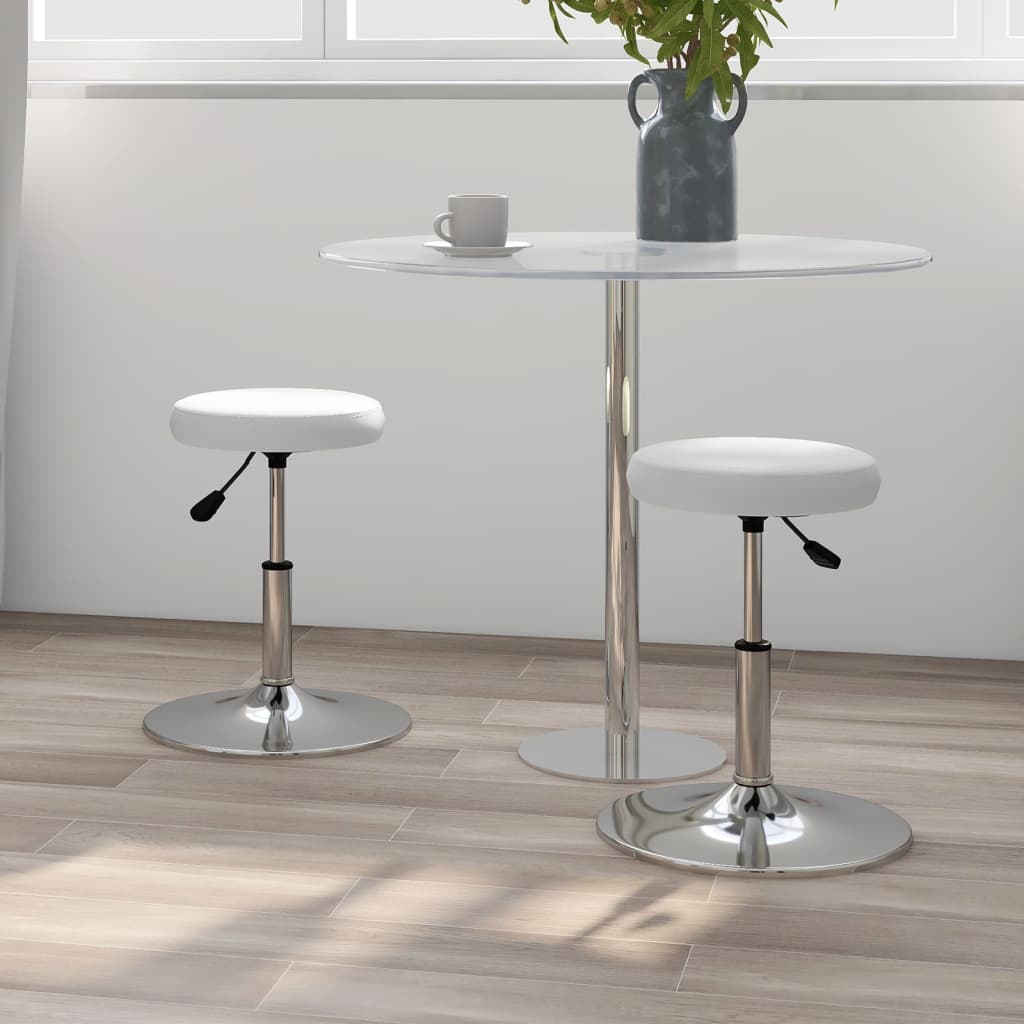 vidaXL Chaises de salle à manger 2 pcs Similicuir blanc