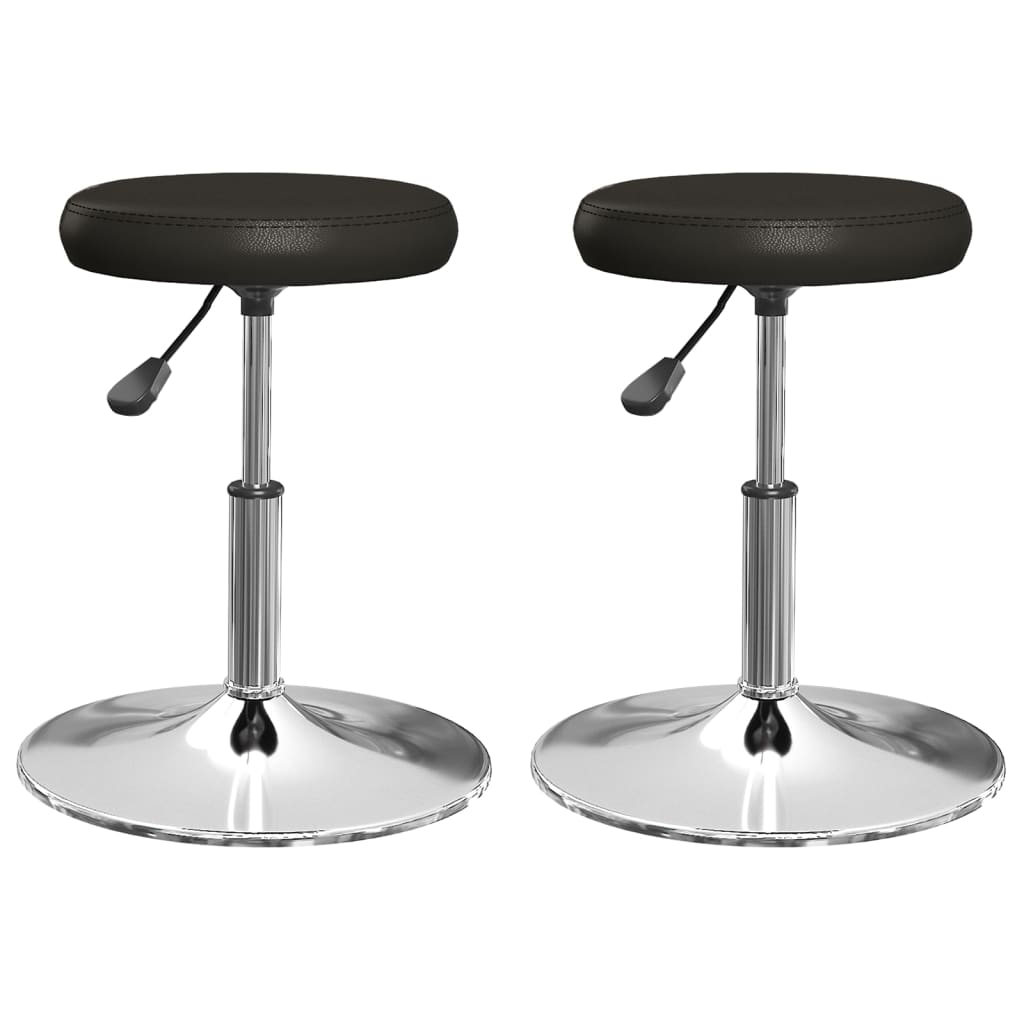 vidaXL Chaises de salle à manger 2 pcs Similicuir Noir