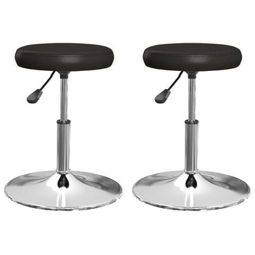vidaXL Chaises de salle à manger 2 pcs Similicuir Noir