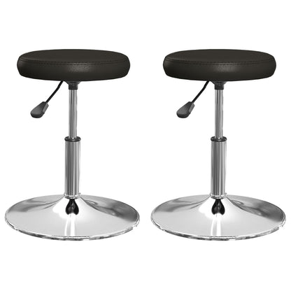 vidaXL Chaises de salle à manger 2 pcs Similicuir Noir