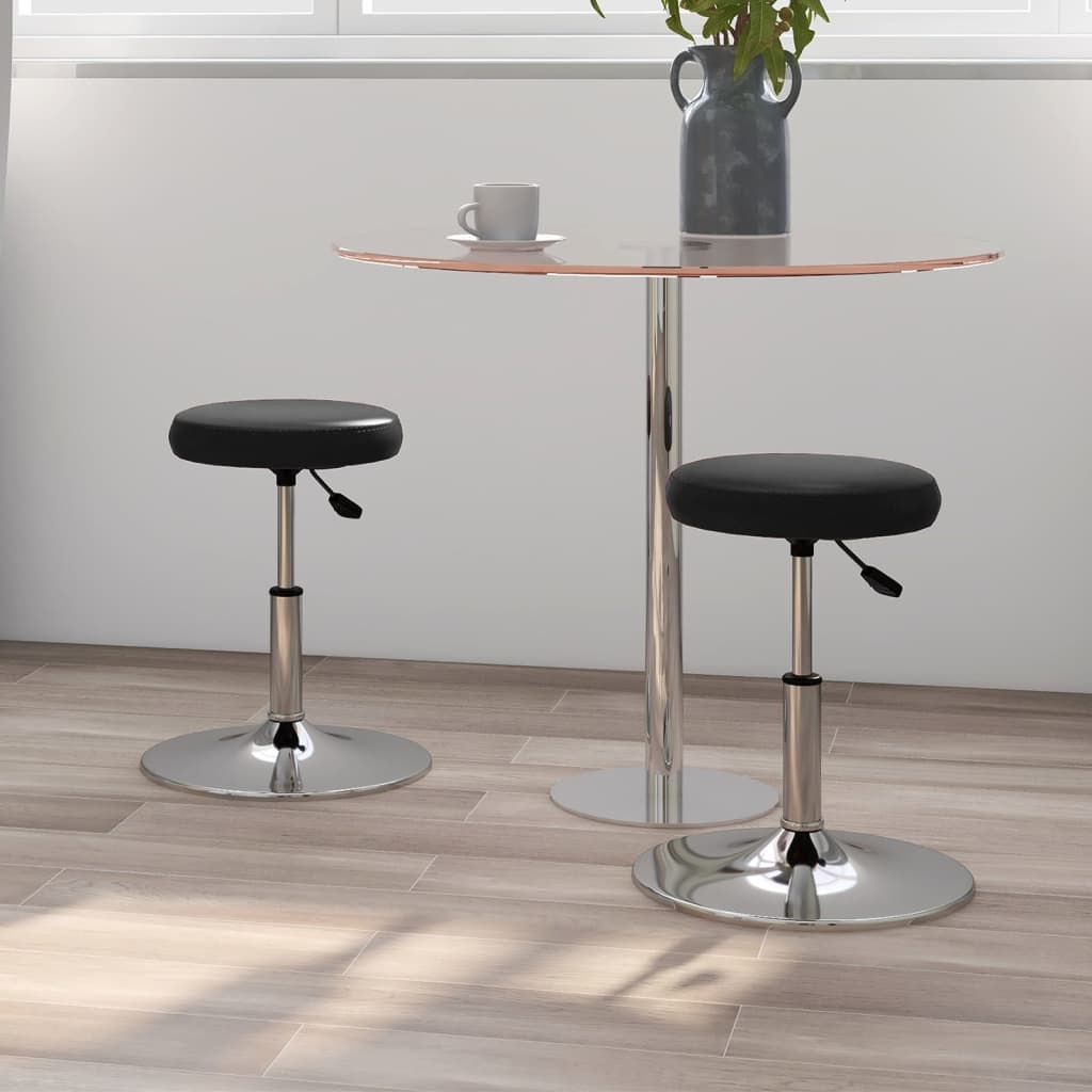vidaXL Chaises de salle à manger 2 pcs Similicuir Noir