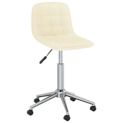 vidaXL Chaise de salle à manger pivotante crème tissu