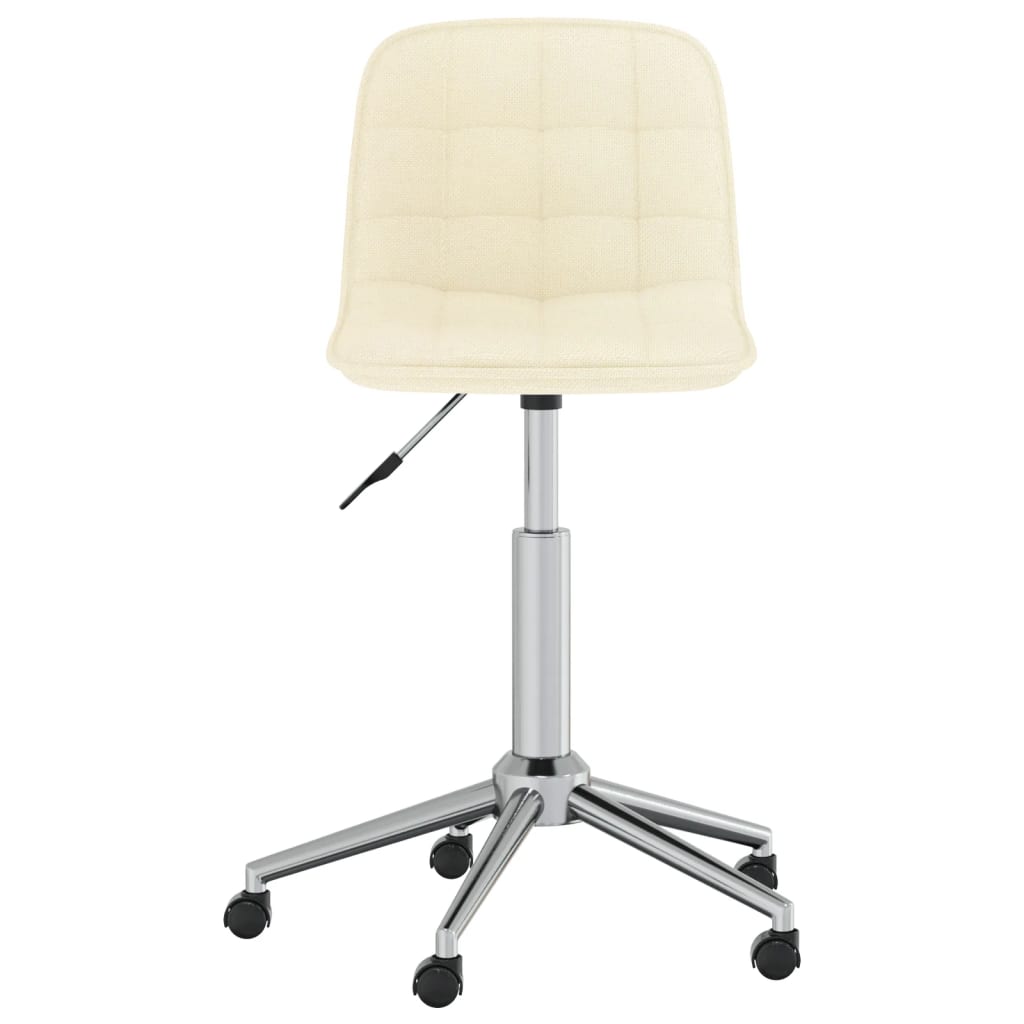 vidaXL Chaise de salle à manger pivotante crème tissu