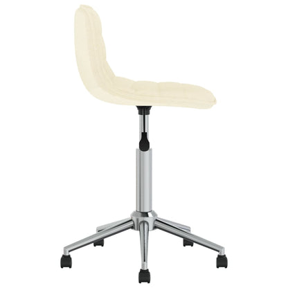 vidaXL Chaise de salle à manger pivotante crème tissu