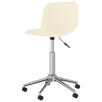 vidaXL Chaise de salle à manger pivotante crème tissu