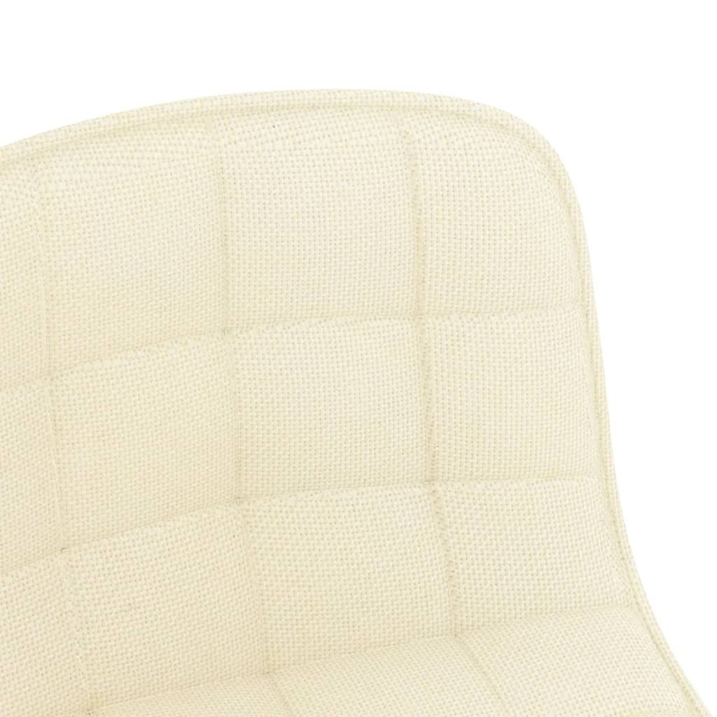 vidaXL Chaise de salle à manger pivotante crème tissu