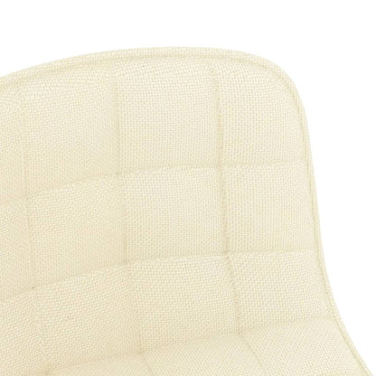 vidaXL Chaise de salle à manger pivotante crème tissu