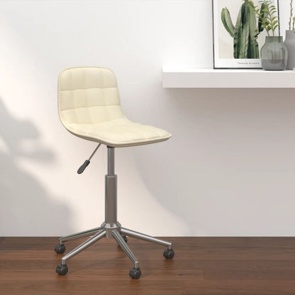 vidaXL Chaise de salle à manger pivotante crème tissu