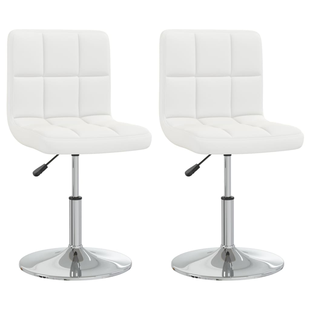 vidaXL Chaises de salle à manger 2 pcs Similicuir blanc