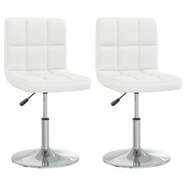 vidaXL Chaises de salle à manger 2 pcs Similicuir blanc