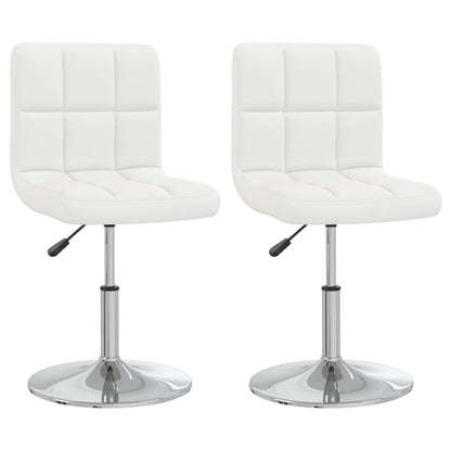 vidaXL Chaises de salle à manger 2 pcs Similicuir blanc