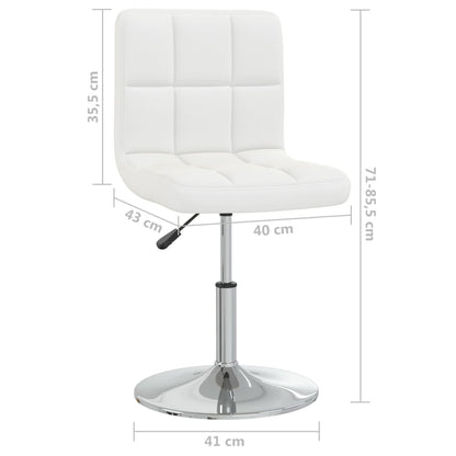 vidaXL Chaises de salle à manger 2 pcs Similicuir blanc