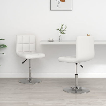 vidaXL Chaises de salle à manger 2 pcs Similicuir blanc