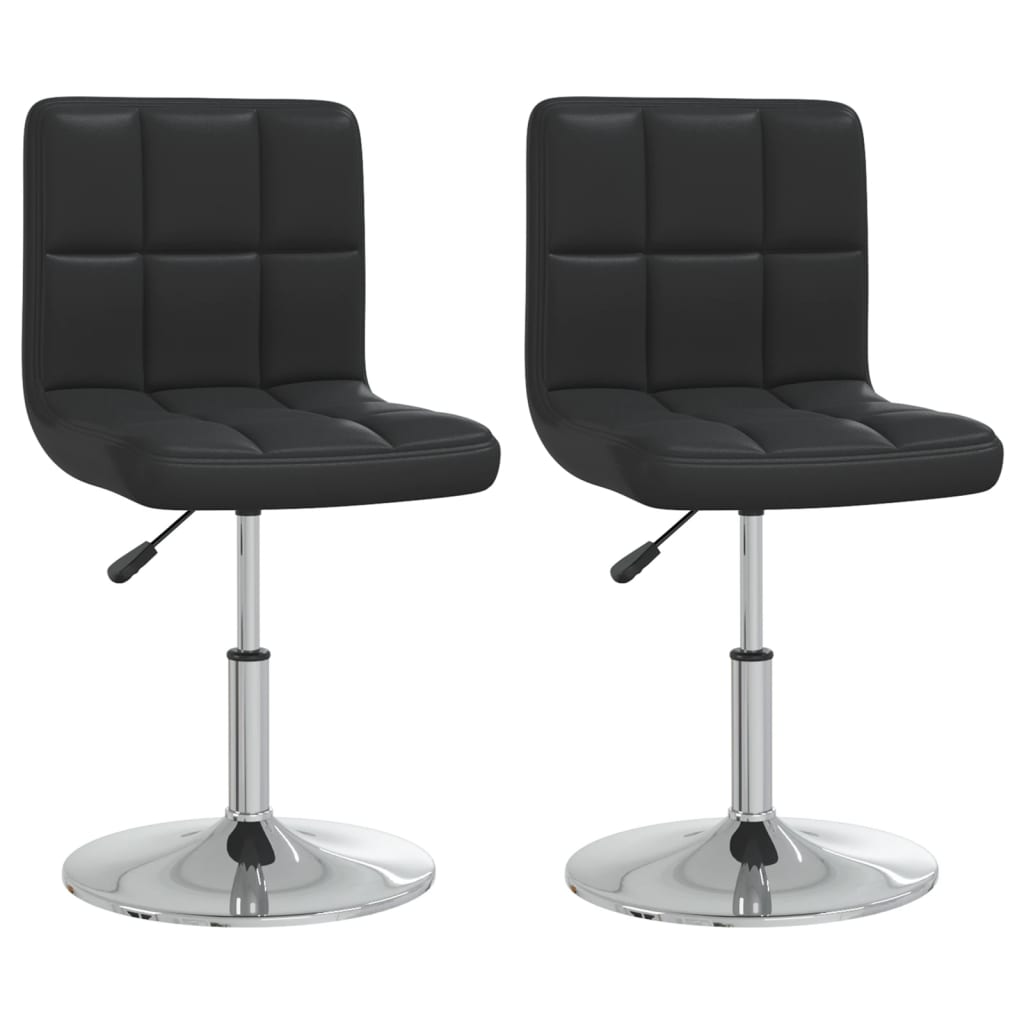 vidaXL Chaises de salle à manger 2 pcs Similicuir Noir