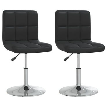 vidaXL Chaises de salle à manger 2 pcs Similicuir Noir