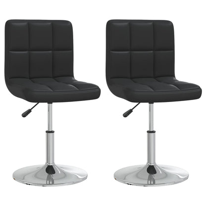 vidaXL Chaises de salle à manger 2 pcs Similicuir Noir