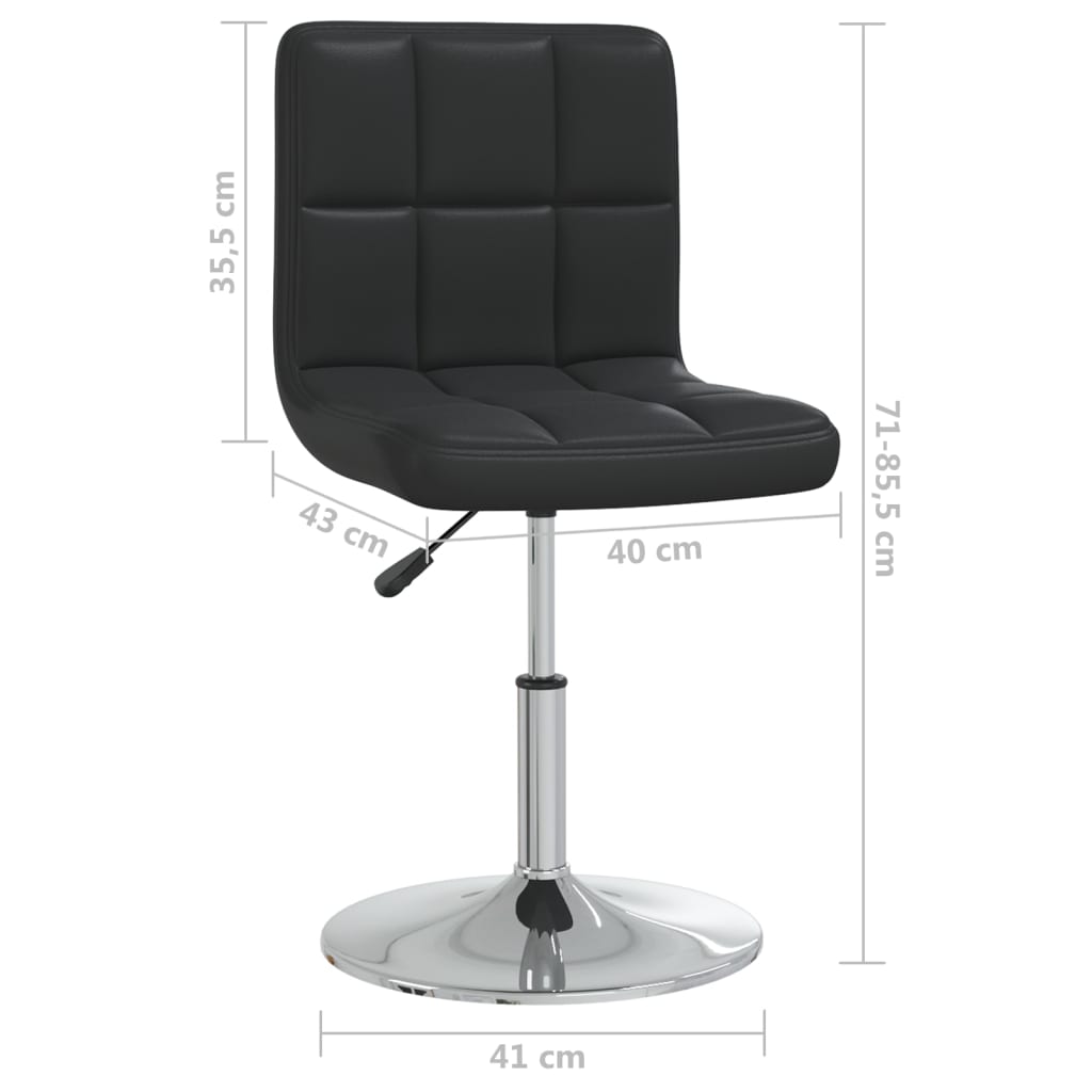 vidaXL Chaises de salle à manger 2 pcs Similicuir Noir