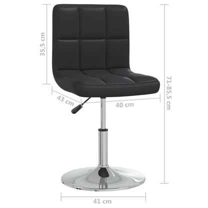 vidaXL Chaises de salle à manger 2 pcs Similicuir Noir