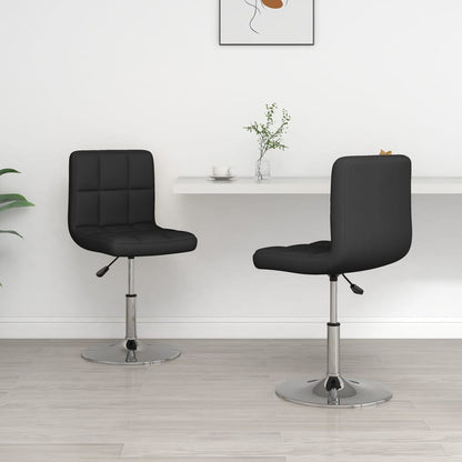 vidaXL Chaises de salle à manger 2 pcs Similicuir Noir