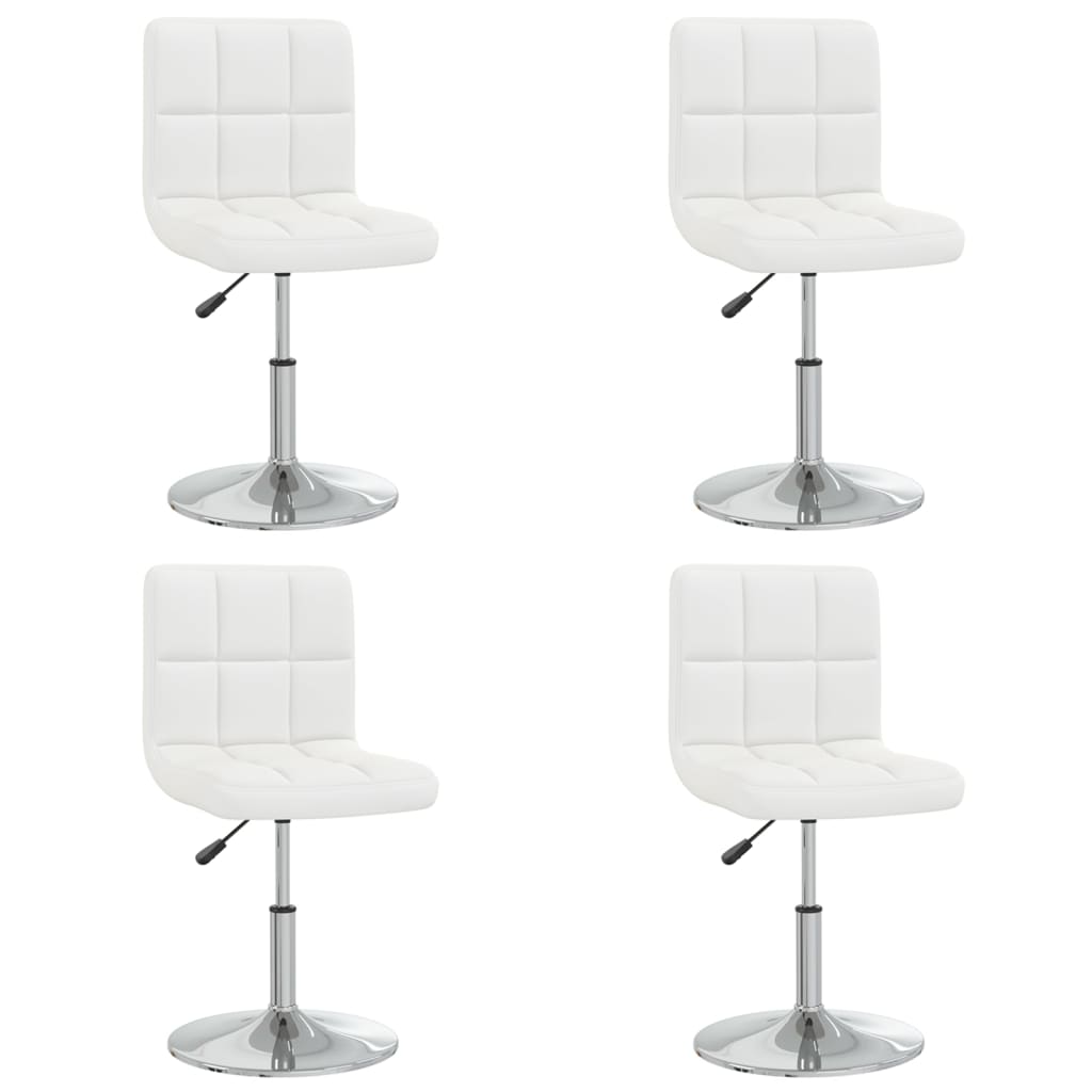 vidaXL Chaises de salle à manger 4 pcs Similicuir blanc