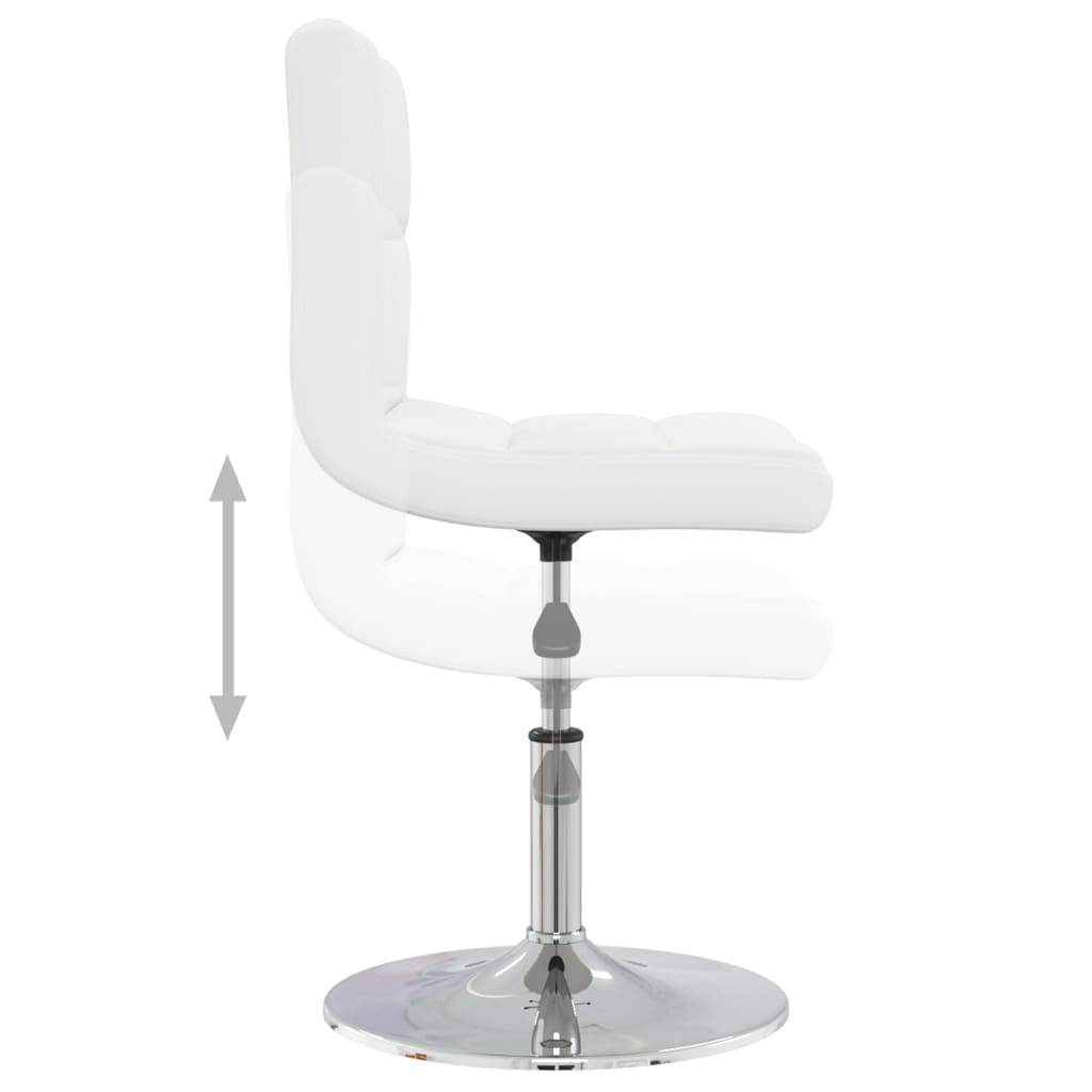 vidaXL Chaises de salle à manger 4 pcs Similicuir blanc