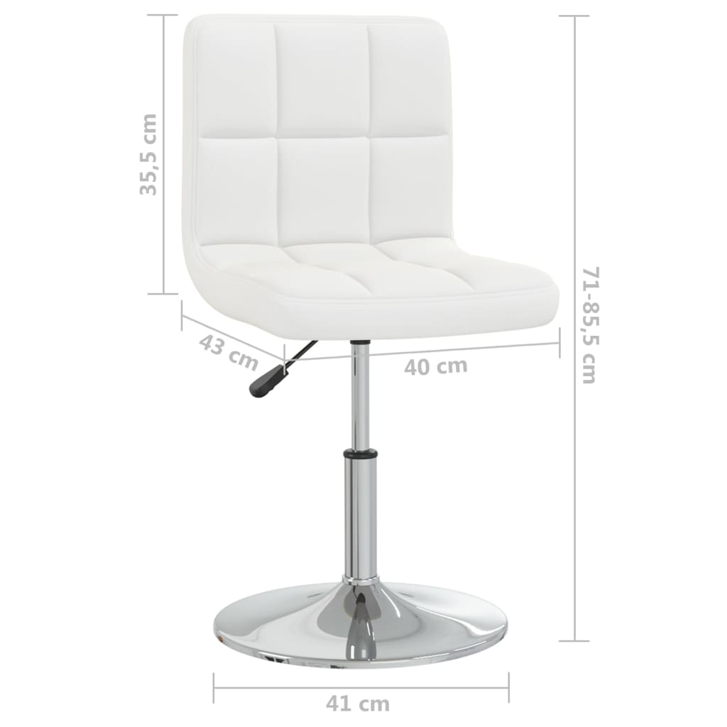 vidaXL Chaises de salle à manger 4 pcs Similicuir blanc