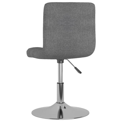 vidaXL Chaises de salle à manger pivotantes 2 pcs Tissu gris clair