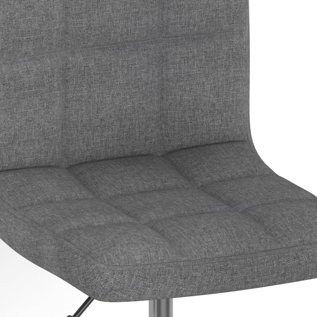 vidaXL Chaises de salle à manger pivotantes 2 pcs Tissu gris clair
