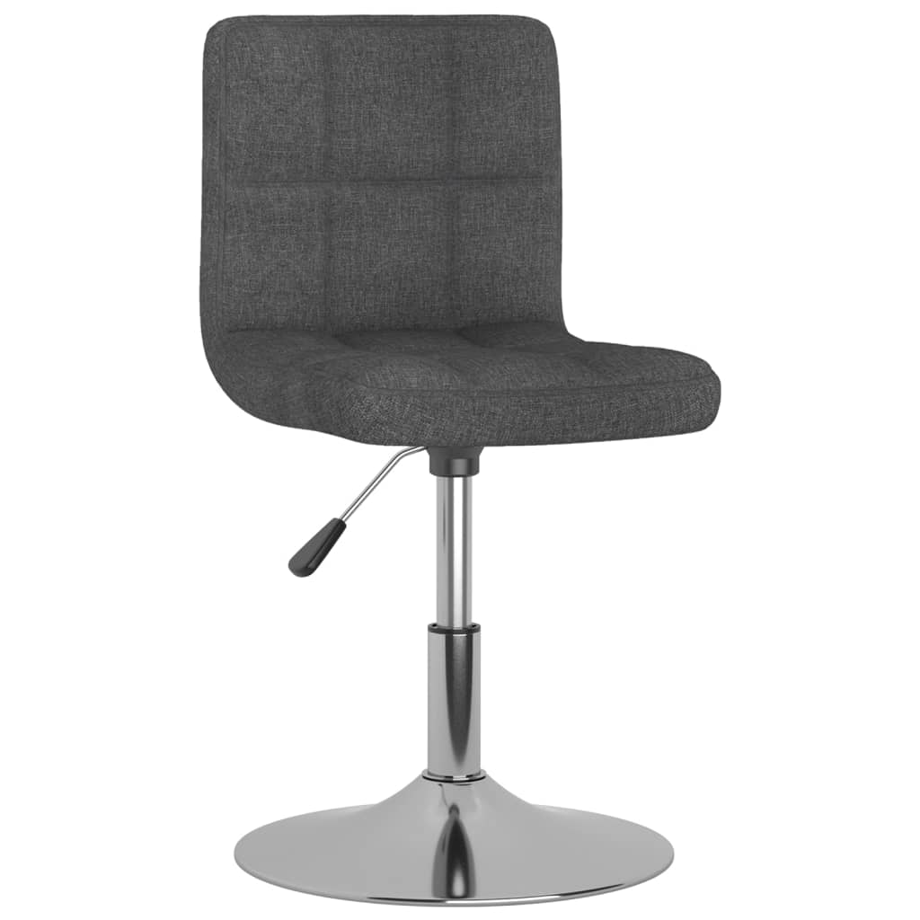 vidaXL Chaises de salle à manger 2 pcs Pivotantes Gris foncé Tissu