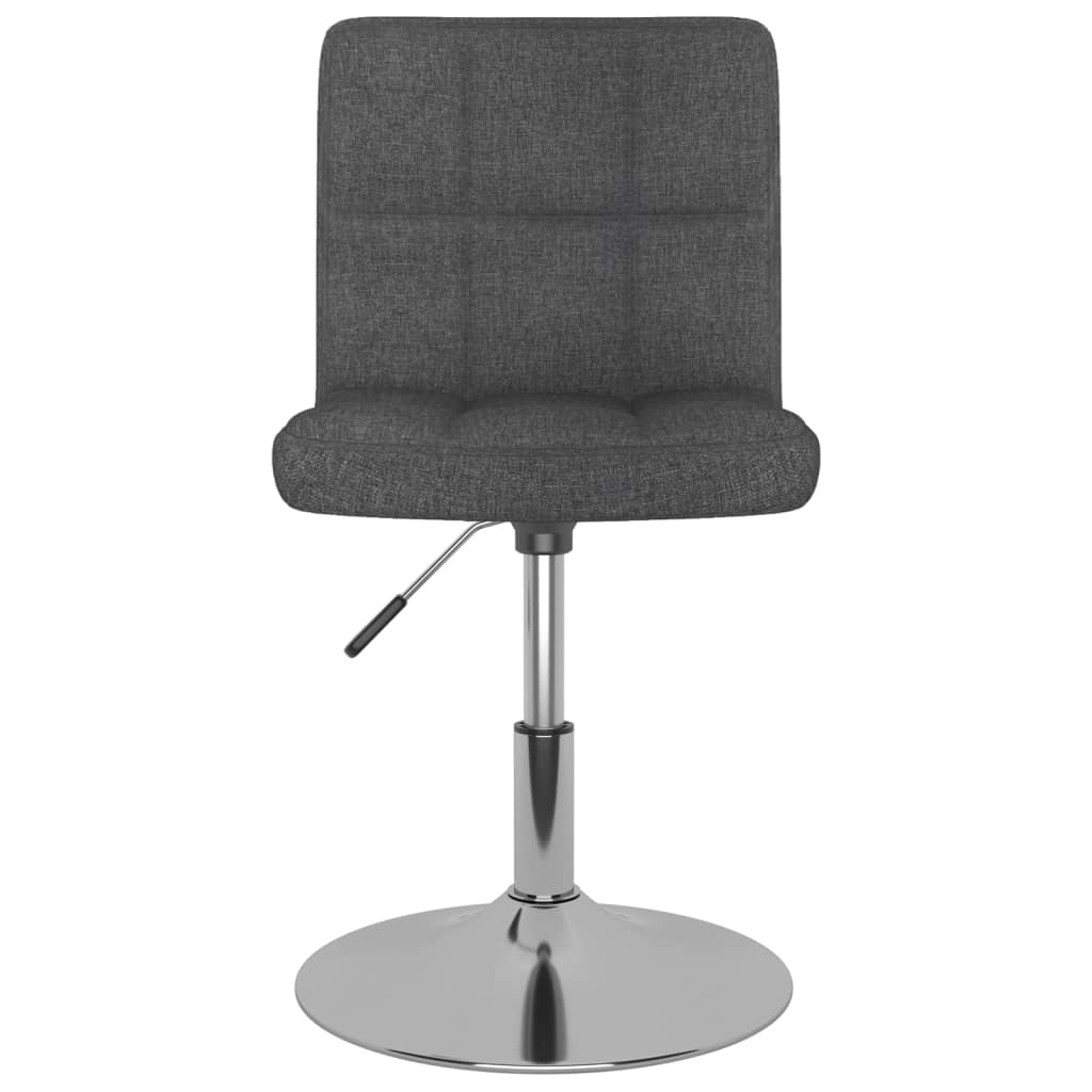 vidaXL Chaises de salle à manger 2 pcs Pivotantes Gris foncé Tissu