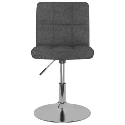 vidaXL Chaises de salle à manger 2 pcs Pivotantes Gris foncé Tissu