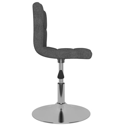 vidaXL Chaises de salle à manger 2 pcs Pivotantes Gris foncé Tissu