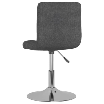 vidaXL Chaises de salle à manger 2 pcs Pivotantes Gris foncé Tissu