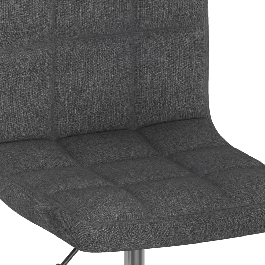 vidaXL Chaises de salle à manger 2 pcs Pivotantes Gris foncé Tissu