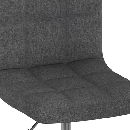vidaXL Chaises de salle à manger 2 pcs Pivotantes Gris foncé Tissu