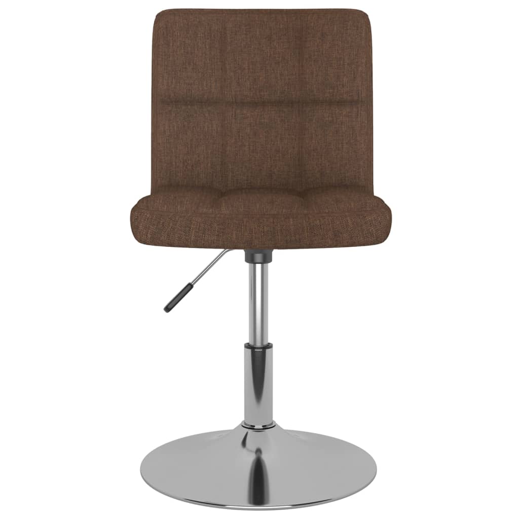 vidaXL Chaises de salle à manger 2 pcs Pivotantes Tissu Marron
