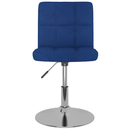vidaXL Chaises de salle à manger pivotantes 2 pcs Tissu bleu