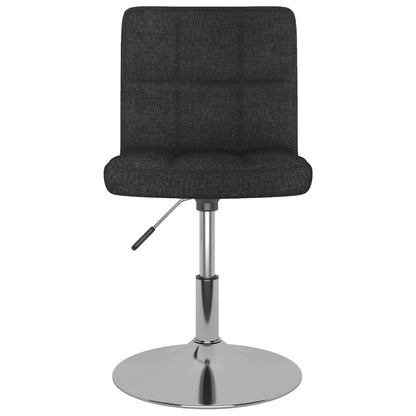 vidaXL Chaises de salle à manger pivotantes 2 pcs Tissu noir