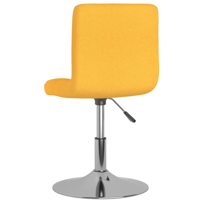 vidaXL Chaises de salle à manger 2 pcs Tissu Jaune Pivotantes