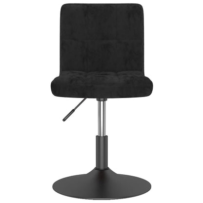 vidaXL Chaises de salle à manger pivotantes 2 pcs Noir Velours