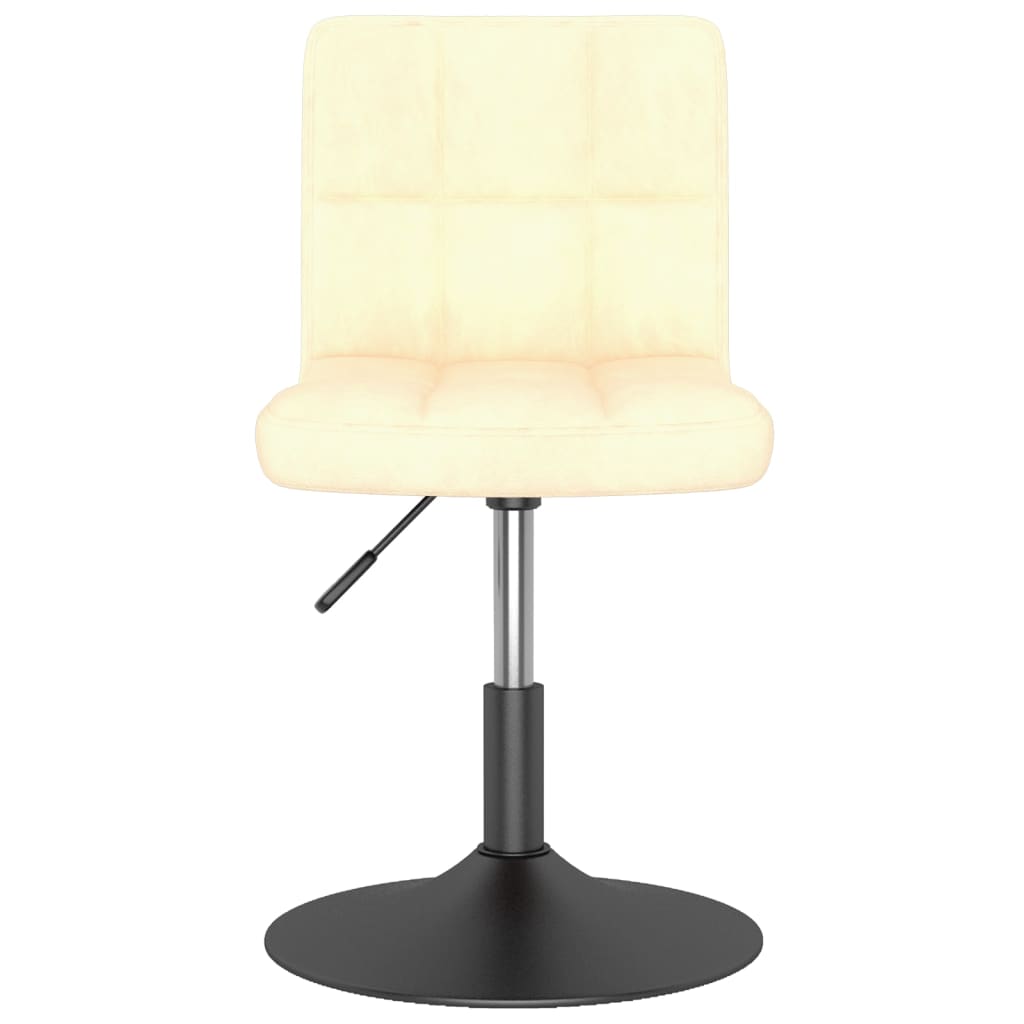 vidaXL Chaises de salle à manger pivotantes 2 pcs Crème Velours