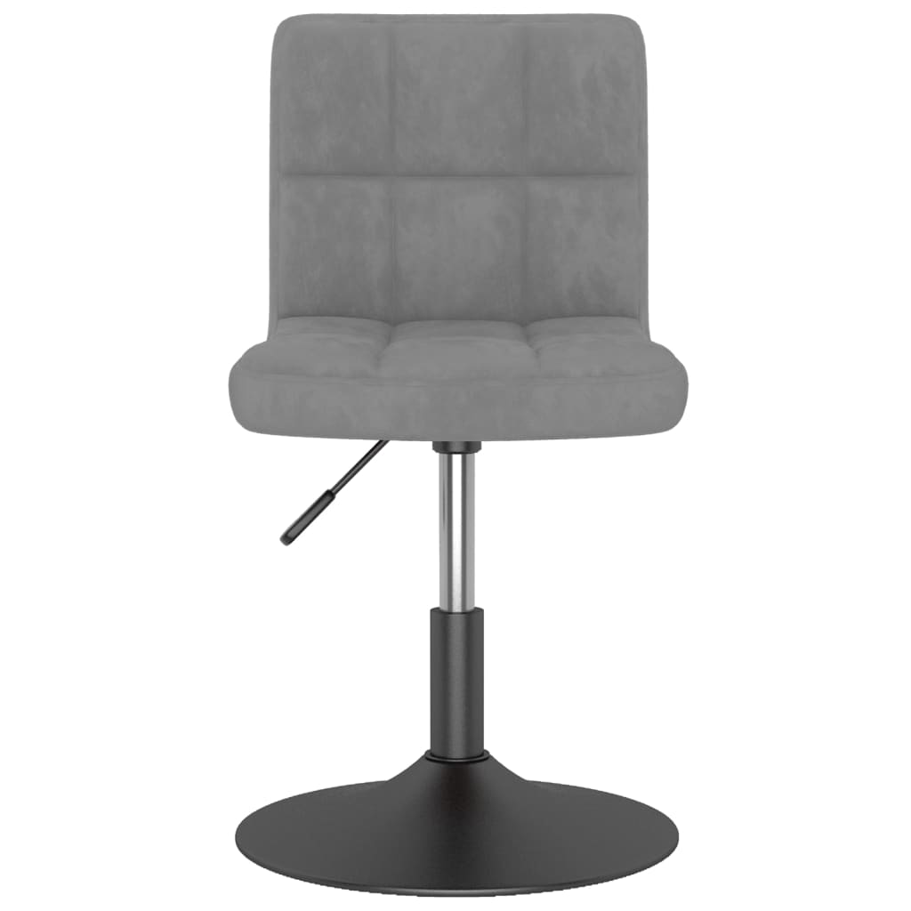 vidaXL Chaises de salle à manger pivotantes 2 pcs Gris clair Velours