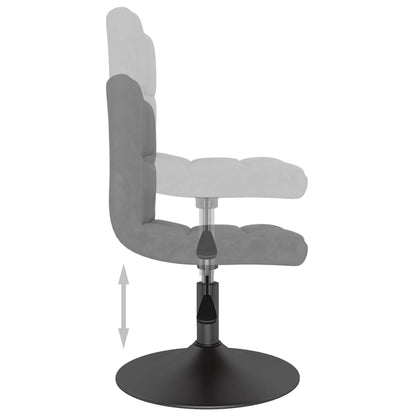 vidaXL Chaises de salle à manger pivotantes 2 pcs Gris clair Velours