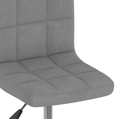 vidaXL Chaises de salle à manger pivotantes 2 pcs Gris clair Velours