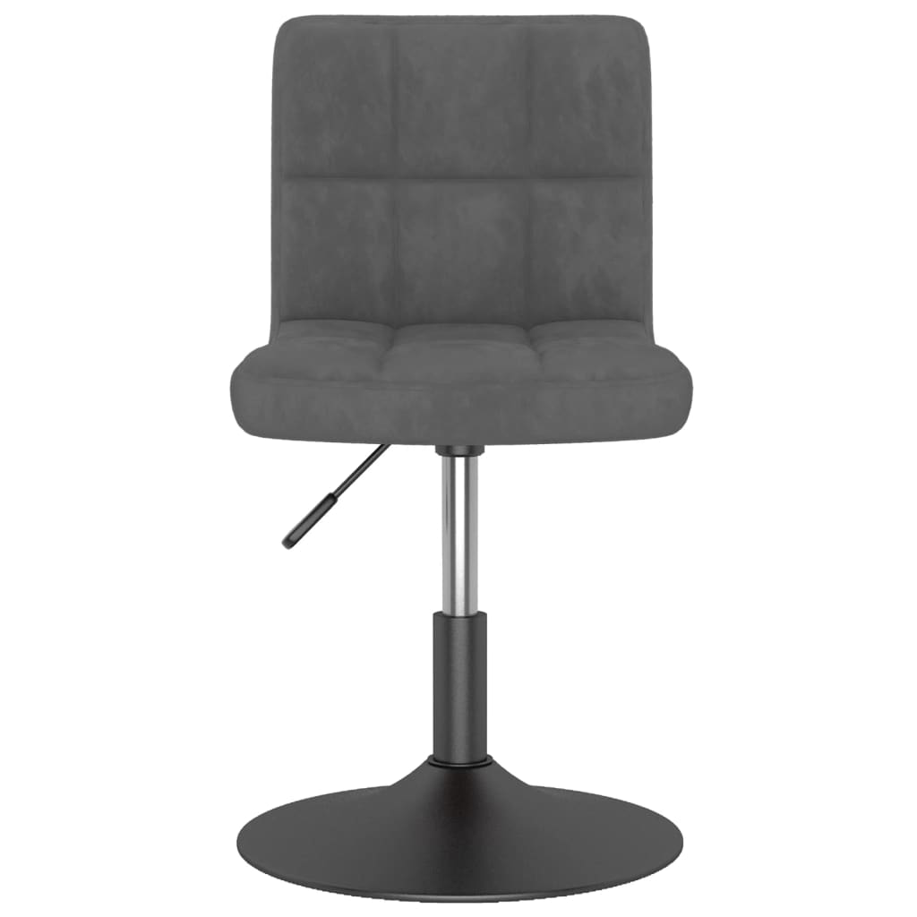 vidaXL Chaises de salle à manger 2 pcs Pivotantes Gris foncé Velours