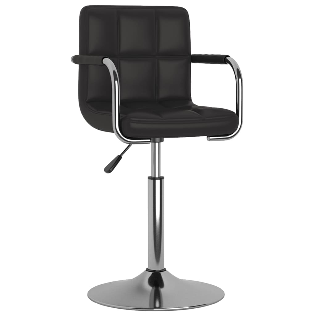 vidaXL Esszimmerstühle 2 Stk. Drehbar Schwarz Kunstleder
